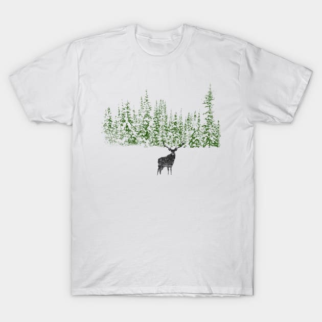 Lonely Deer T-Shirt by bulografik